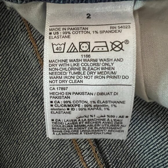 Old Navy Women's Sky-Hi Straight Distressed Blue Medium Wash Demin Jean, Size 2 - Picture 6 of 11